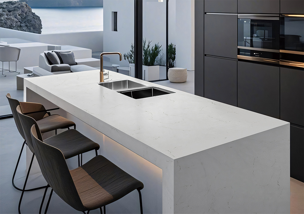 Premium Calacatta Quartz Kitchen Countertop