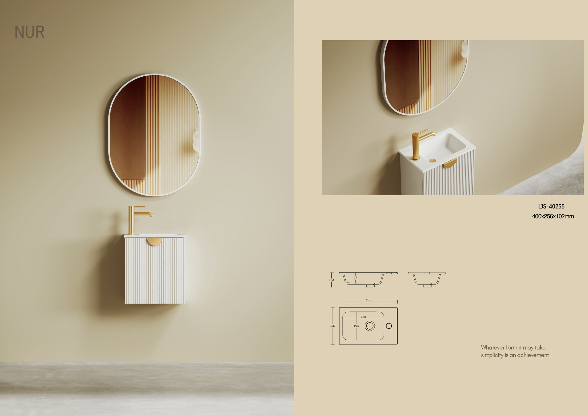 KLOD Wall-Hung Vanity 36" Single